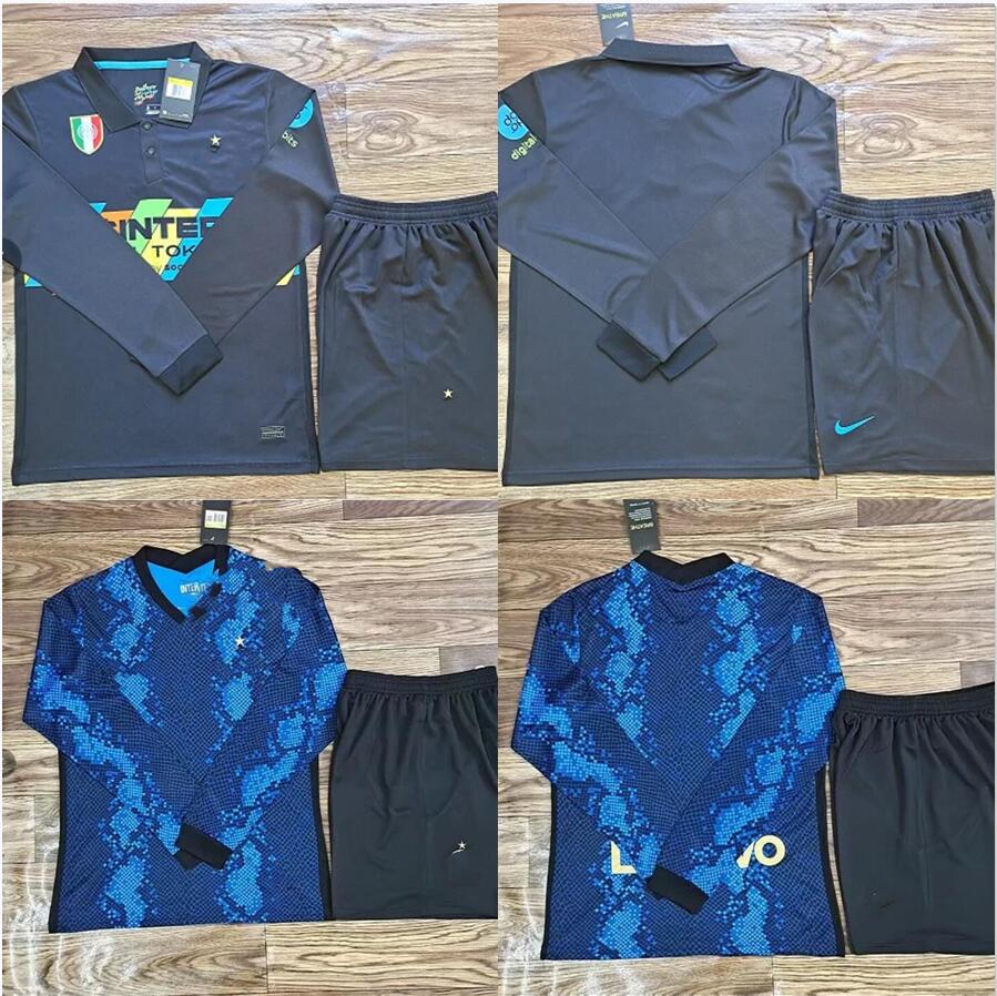 

Long sleeve 2021 2022 Inter BARELLA soccer jerseys home away 21 22 LUKAKU MILAN VIDAL LAUTARO ERIKSEN ALEXIS HAKIMI DE VRIJ fourth football shirt kit, Woman
