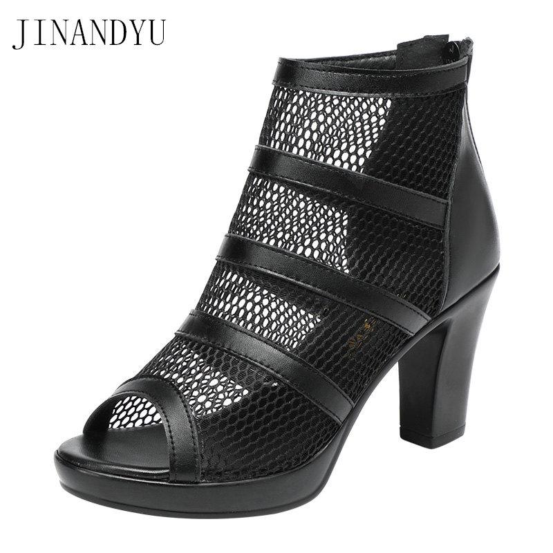 

Sandals Big Size Woman Platform Heels Black For Women Ladies Summer 8/10cm Open Toe Pumps High Sexy