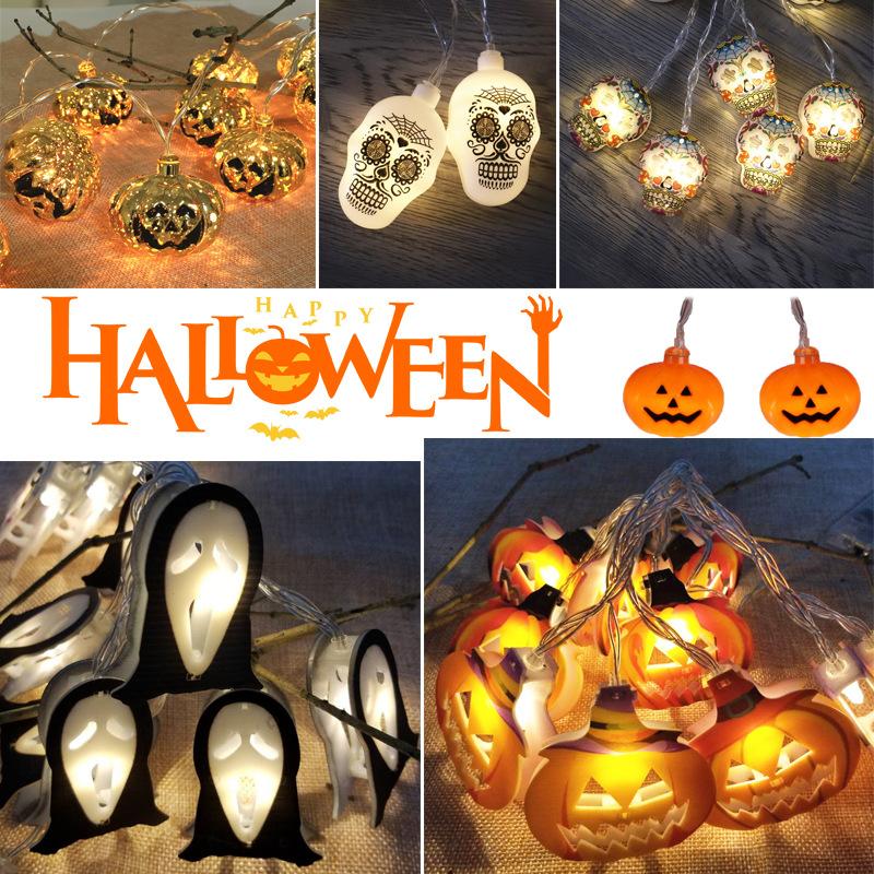 

Strings LED Halloween Acrylic Jack-o '-Lantern Ghost Eyes Bat Decorative Battery-Box Colorful Light