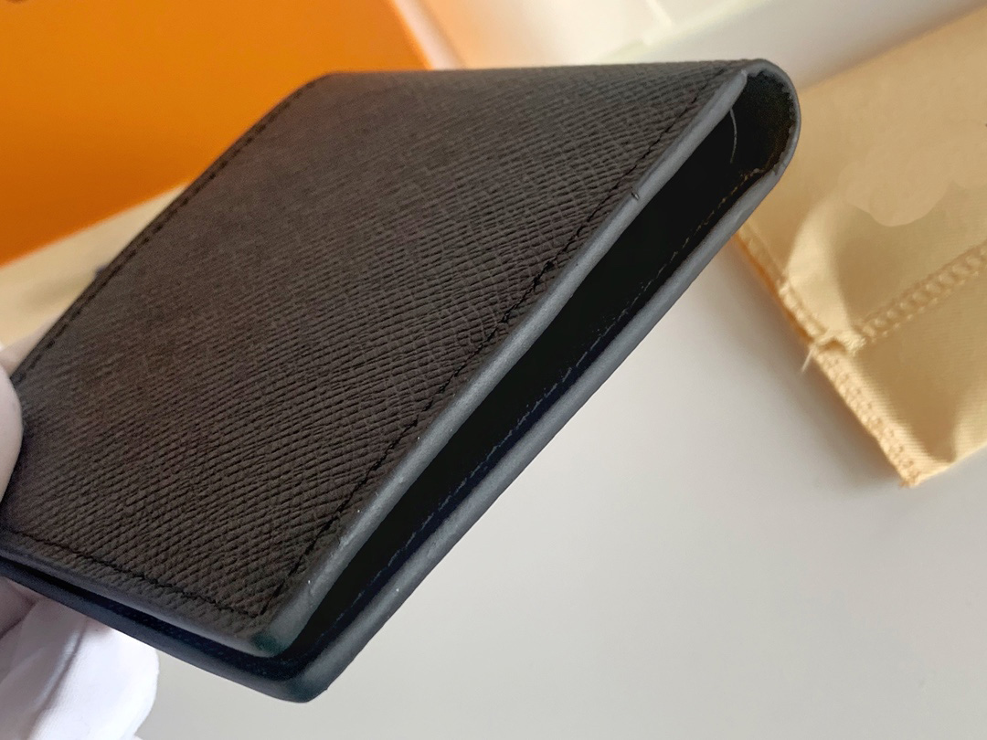 

op Quality A++ Classic Wallet Fashion Check Plaid Style Women Men Small Special Canvas Multiple Short Wallets With Box And Dust Bag m60895, Black #m60895
