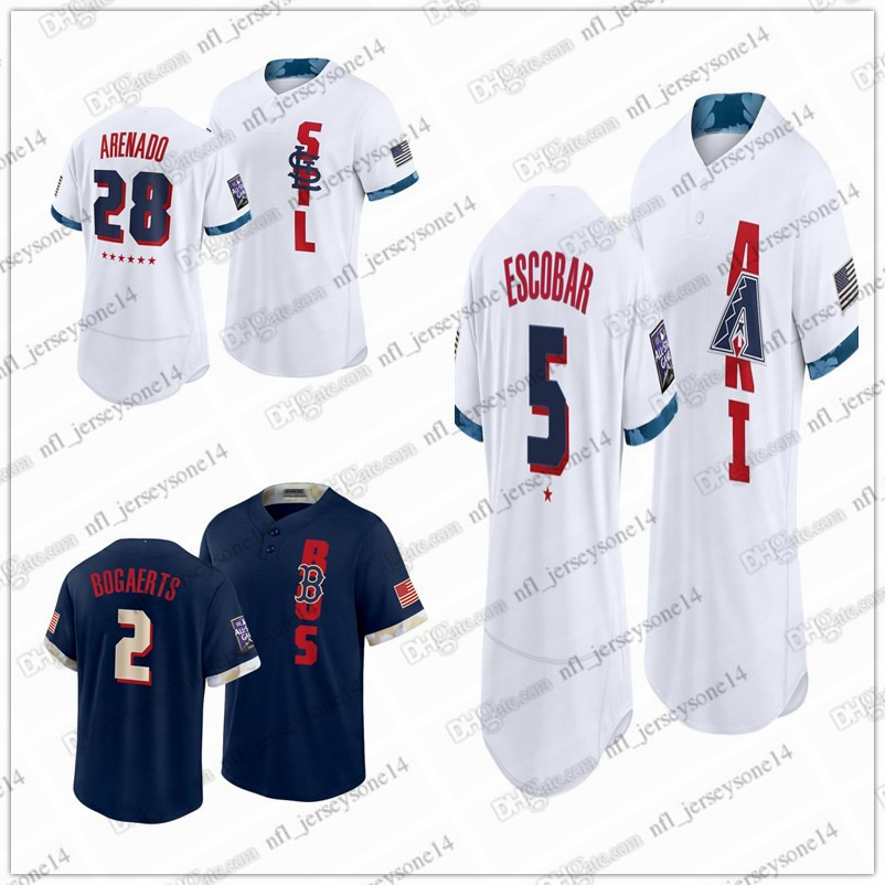 

Custom men women youth athletics 28 matt olson 13 ronald acuna jr 5 eduardo escobar navy 2021 all star game uthentic jersey, Black
