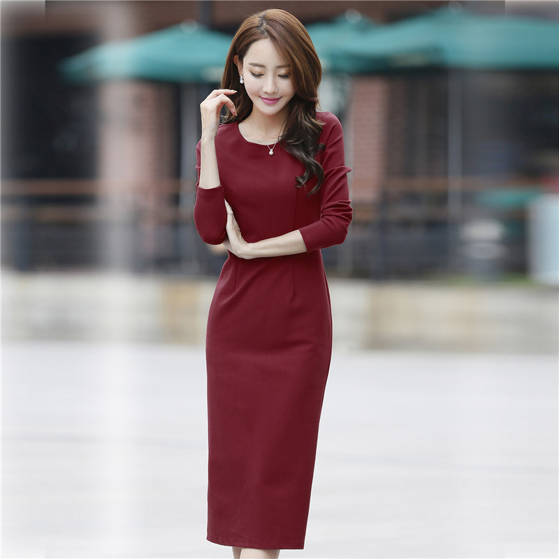 

2021 New Bodycon Fashion Women Sexy Autumn Winter Sheath Work Womens Es Vestido Solid Elegant Package Hip Wxf669 Gpbg, Royal blue