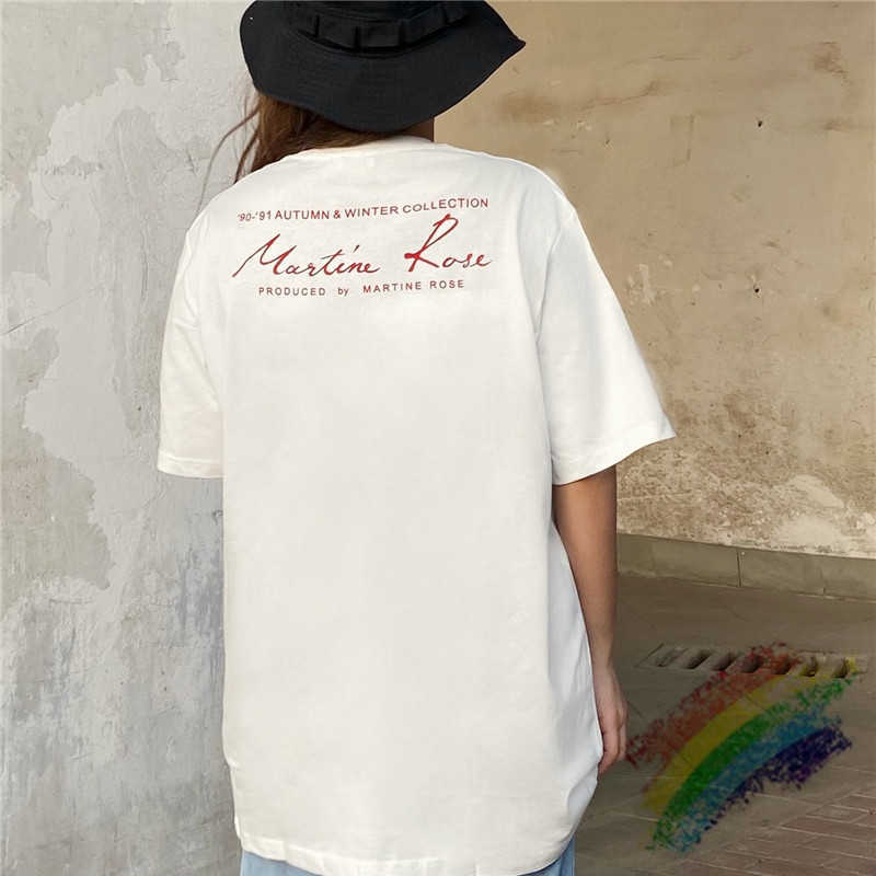 

2021ss Martine Rose T-shirt Men Women Black White Top Tees H0913, White;black