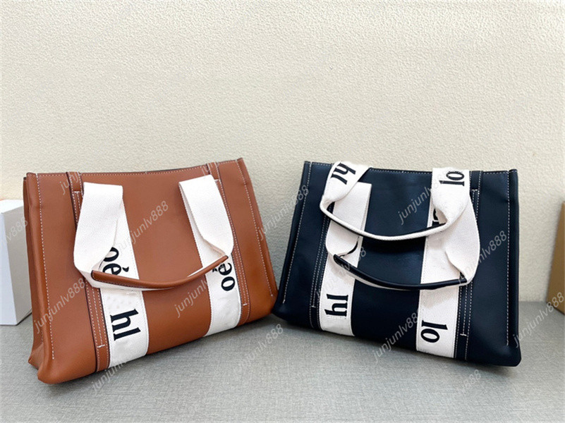 

2021 Designer Handbags Tote Woody Shopping Bag For women High Quality Fashion Linen Large Beach Bags Luxury Travel Bag