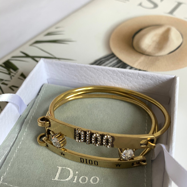 

Dijia / D Jiafu bag letter inlaid diamond three piece bracelet ring net red opening Bracelet female2, Black