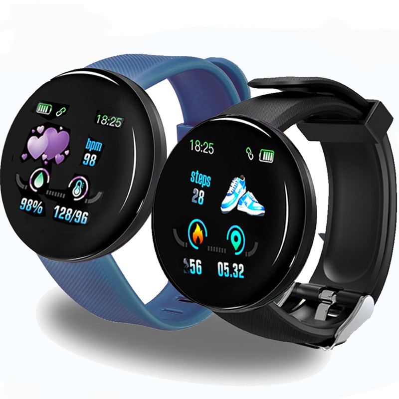 

D18 Bluetooth Smart Watch Men Women Blood Pressure Smartwatch Sport Tracker Pedometer 116 Plus Smart Watches For Android IOS A2