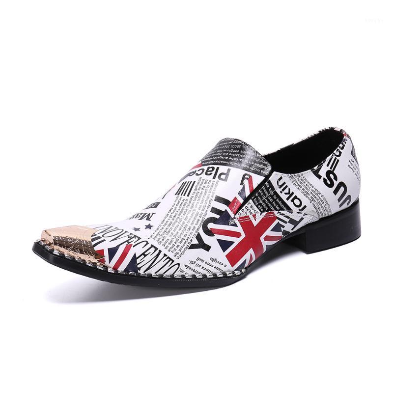 

Men Genuine Leather Dress Shoes Office Oxford For Medium Height Elegant Slip On Business, White