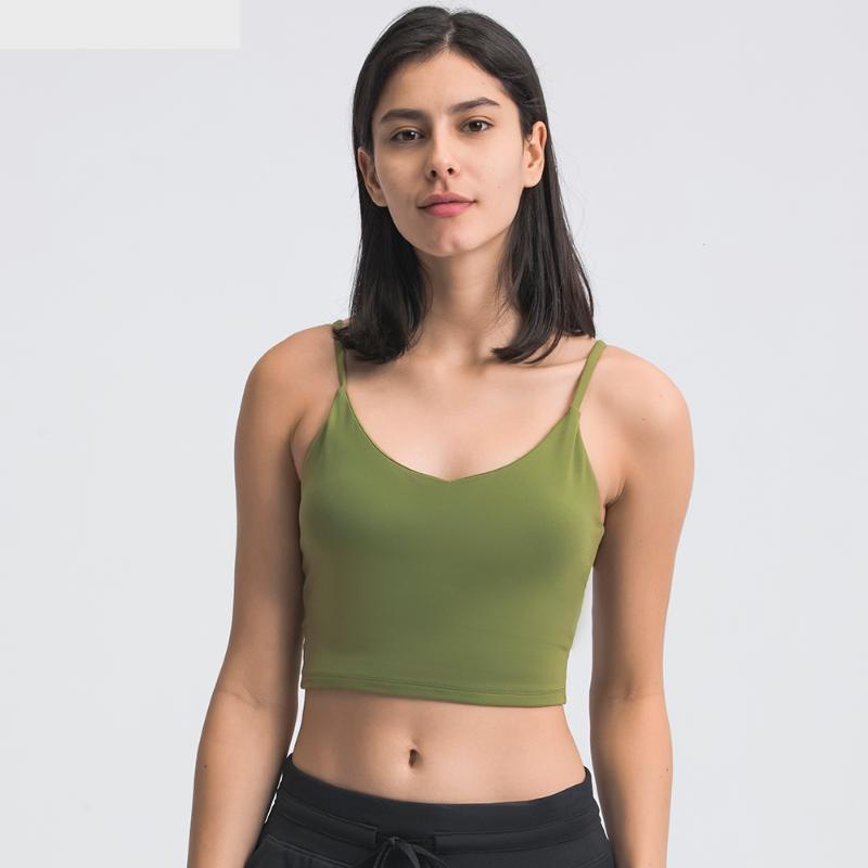 

EVERYDAY V-neck Leisure Workout Exercise Gym Bras Crop Top Women Anti-sweat Padded Push Up Yoga Fitness Sport Bras Tops, Black