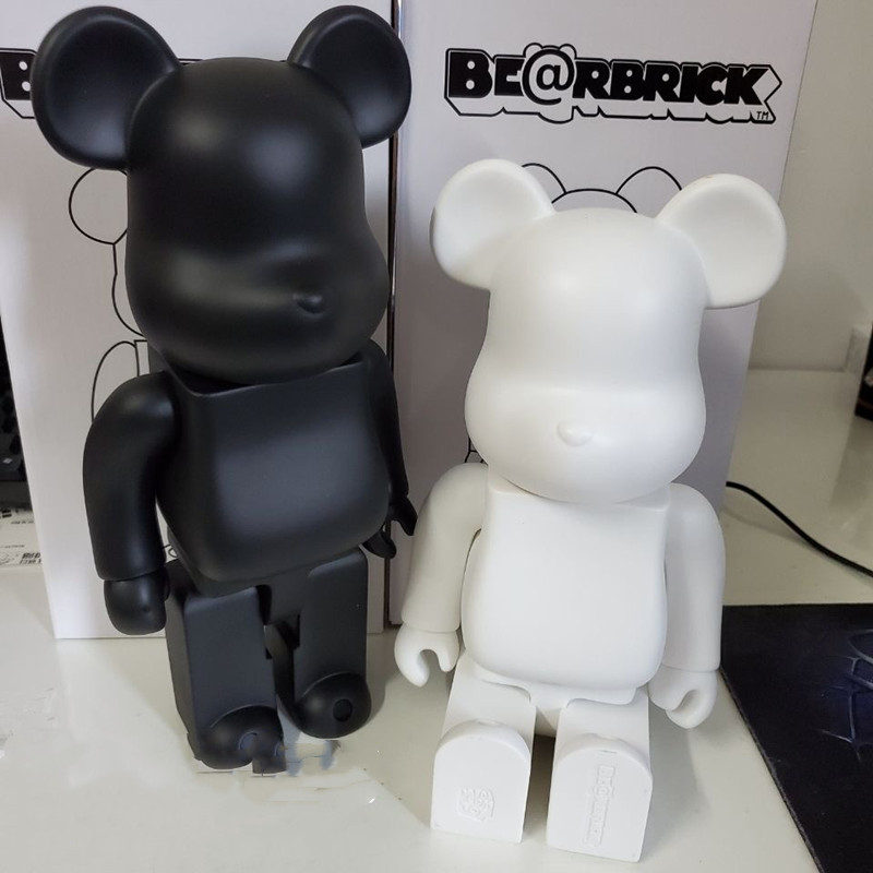 

the new bearbrick bear building blocks bear trend doll handmade model ornaments solid color 40028cm