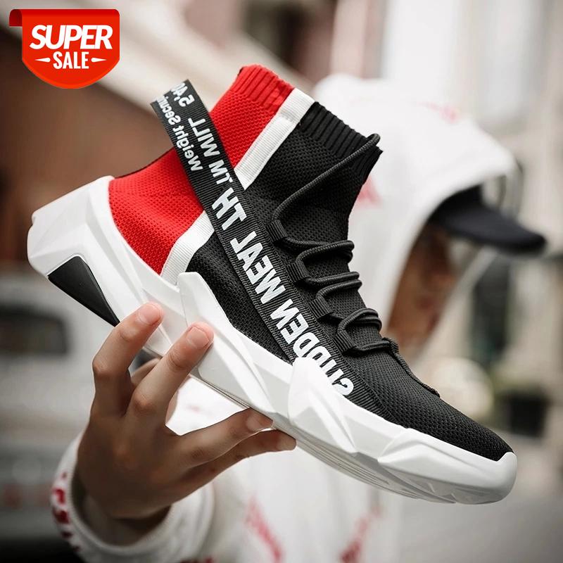 

New Men's High-Top Sports Shoes Man Outdoor Running Casual Sneakers Jogging Comfortable Breathable Fashion Light Male Footwears #rP7N