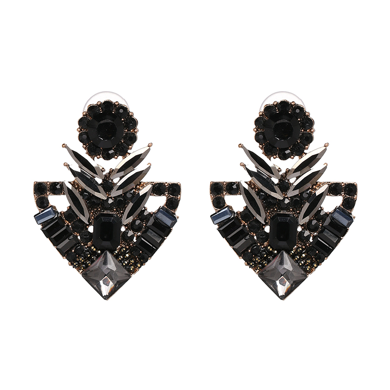 

Bohemain Rhinestone Statement Jewelry Gem Crystal Stud Dangle Earrings For Women Accessories