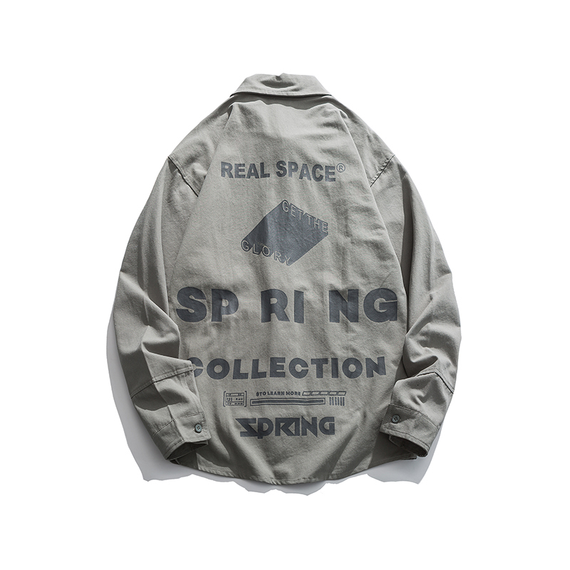 

2021 New Hip Hop Long Sleeve Casual Fashion Streetwear Wearing Men's Shirts Hipster Tops 19e0, Black pigment