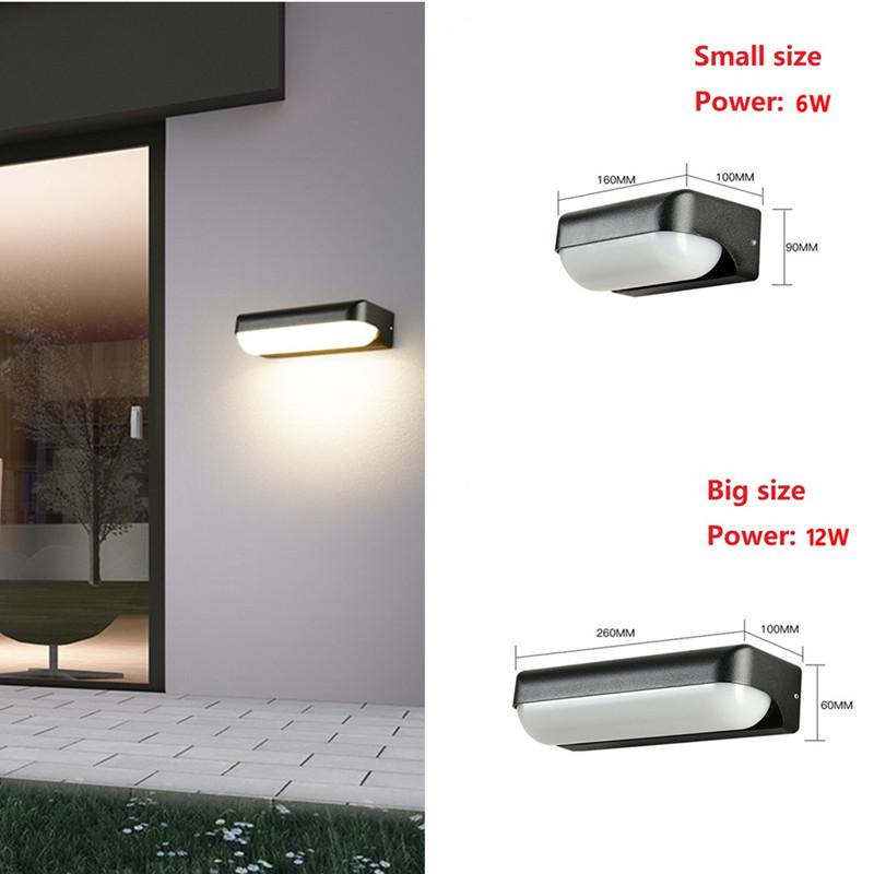 

Outdoor Wall Lamps 6W/12W LED Lamp Porch Lighting Sconce Aluminum Waterproof Garden Front Door Light Home Decoration Luminarie 85-265V