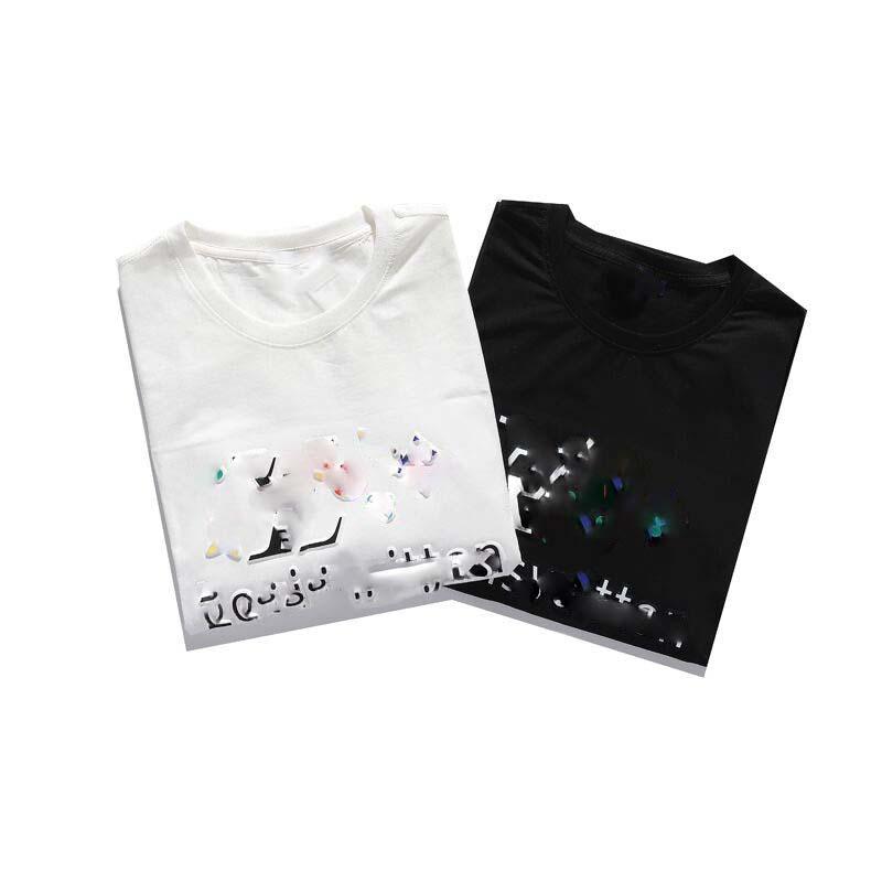 

New Mens T-Shirts 2021 Spring Summer Women Print T-Shirts Fashion Casual Puzzle Bear T-shirt Hot Selling Short Sleeve S-XXL, White;black