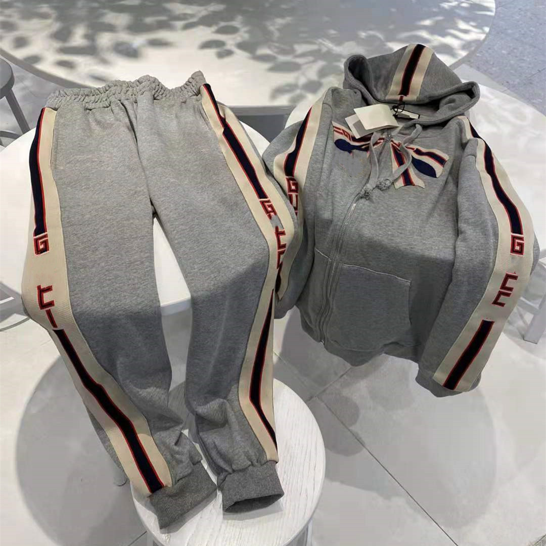 

2021 autumn new fashion ancient letter embroidery simple leisure slim men's and women's small foot Sweatpants, Gray