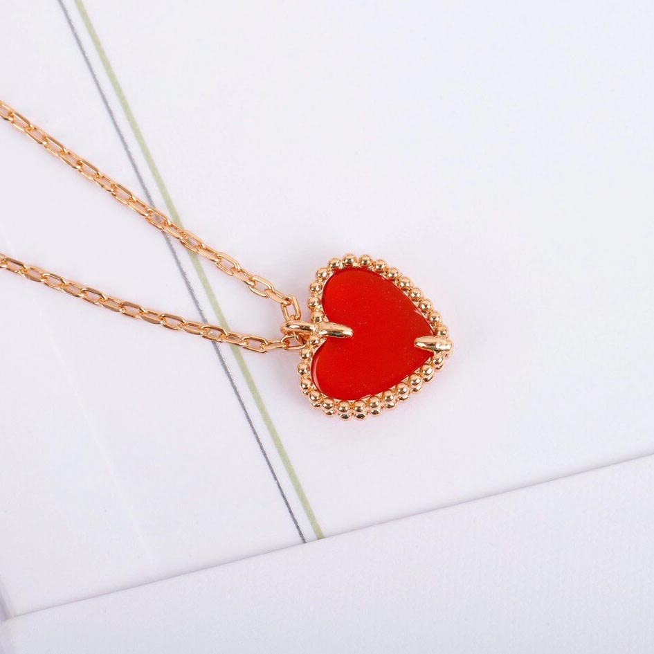 

S925 silver stud earring heart shape with red agate for women wedding jewelry gift necklace bracelet set PS4221