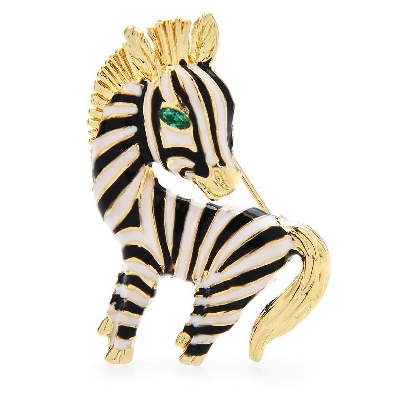 

Pins, Brooches Wuli&baby Enamel Cute Zebra For Women Unisex 2-color Horse Party Casual Brooch Pin Gifts