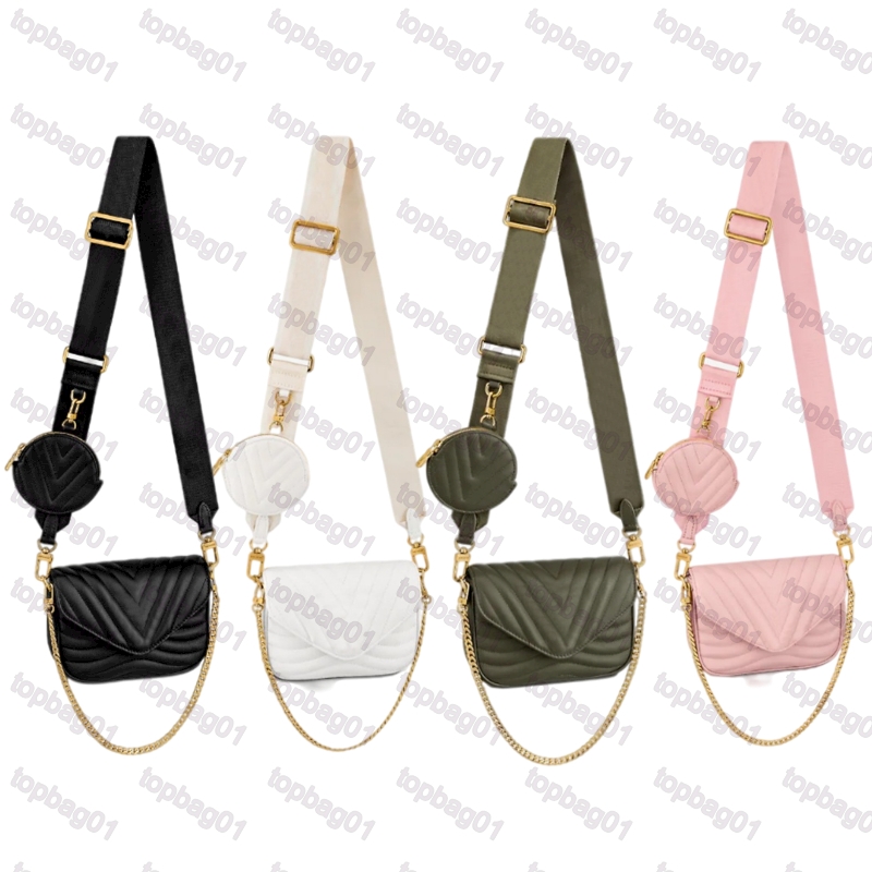 

Designer NEW-WAVE MULTI-POCHETTE handbags shoulder bags fashion crossbody waist bag classic 2-pieces sets totes women chain purses M56468, 19 x 14 x 5 cm