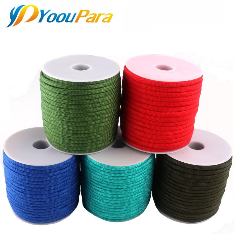 

100FT Spools Paracord 550 Rope Paracord Parachute Cord Lanyard Rope Mil Spec Type III 7 Strand Paracorde Factory Wholesale
