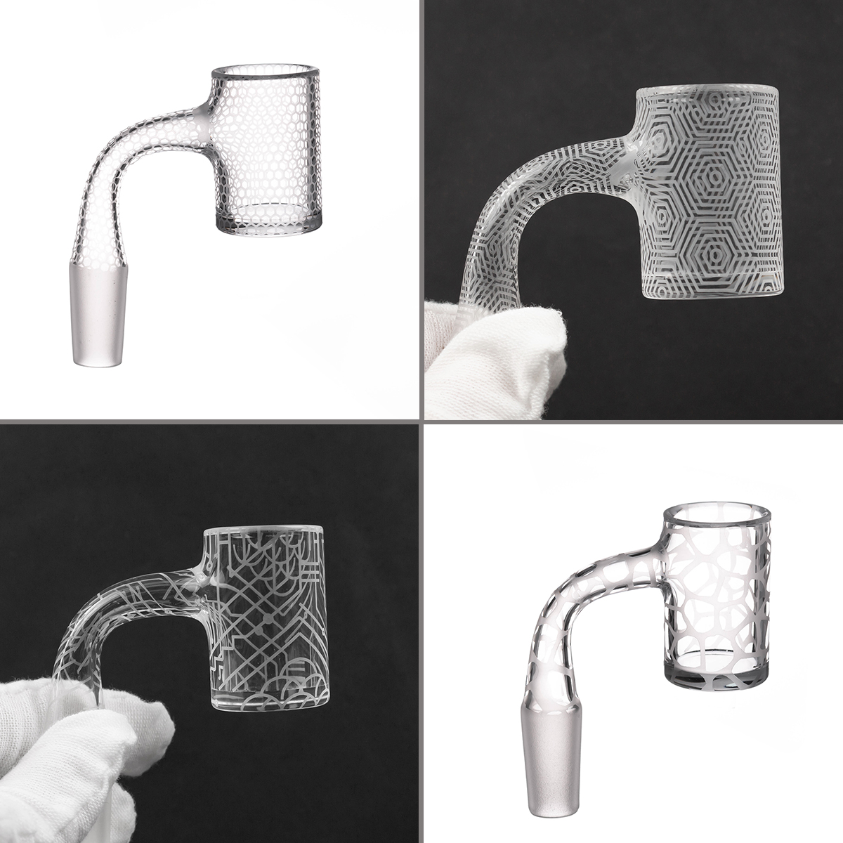 

Hookahs sandblasted fully weld banger OD 25mm beveled edge with 10mm 14mm 18mm male female 90°&45° for dab rig glass bong