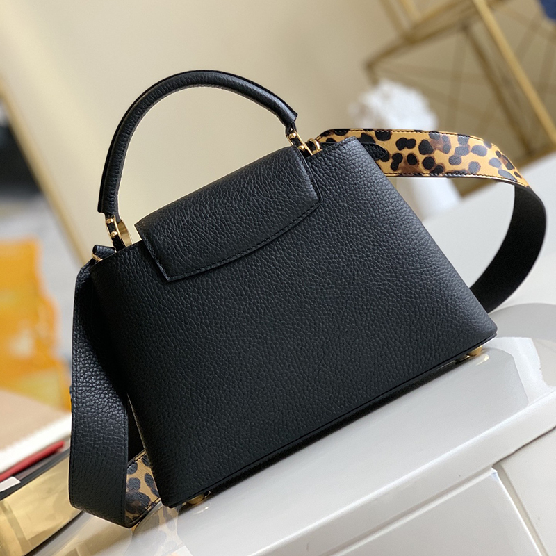

Top original single copy Leopard grain M57215 leather loulou bag Shoulder Bag Wide shoulder straps Removable shoulder straps bags