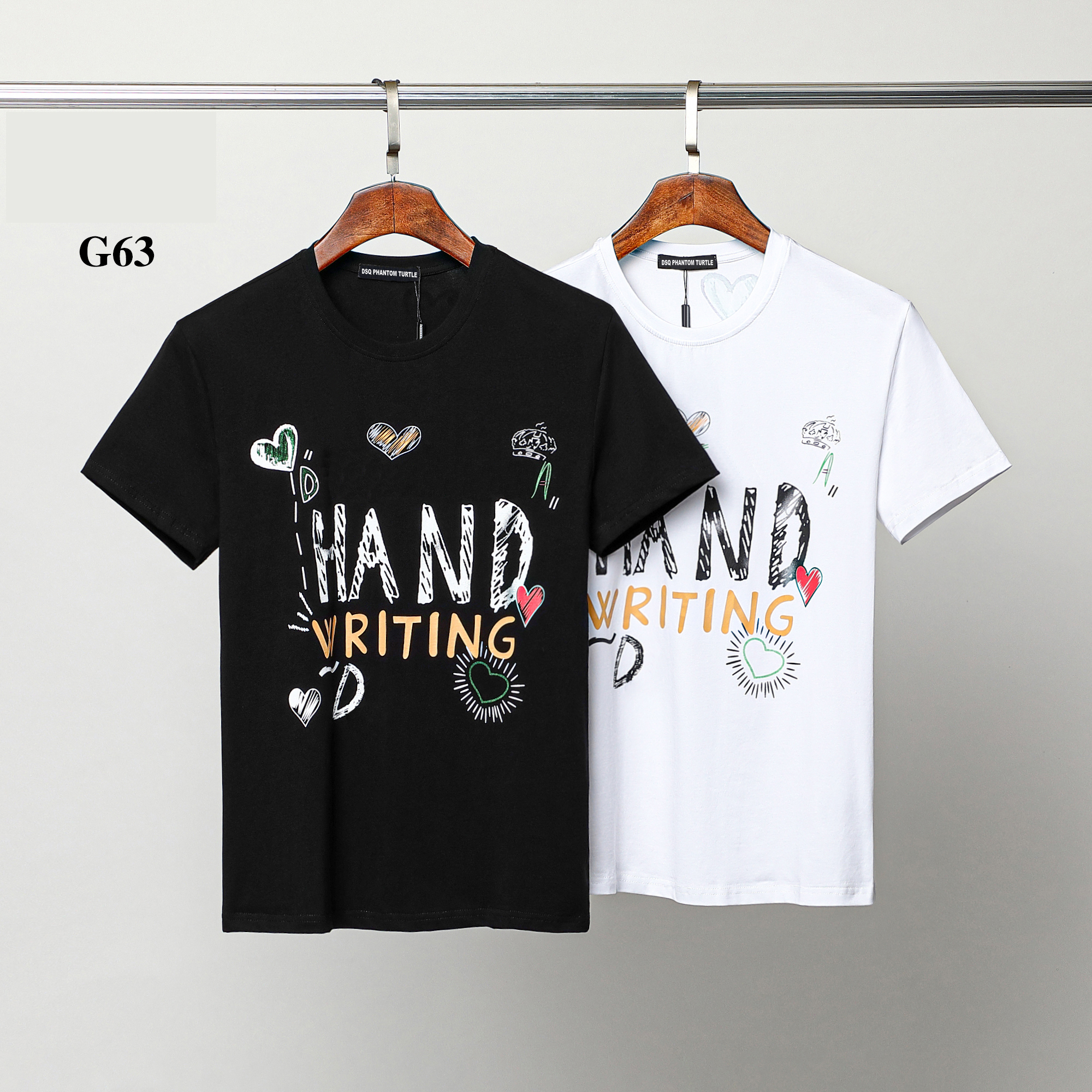 

DSQ PHANTOM TURTLE 2021SS New Mens Designer T shirt Italian fashion Tshirts Summer DSQ T-shirt Male High Quality 100% Cotton Tops 61930, White;black