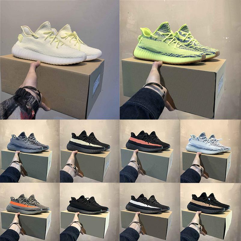 

with box and socks Classical Colour Matching Beluga 2.0 butter Cream Semi Frozen Yellow kanye men women outside running shoes, Trfrm