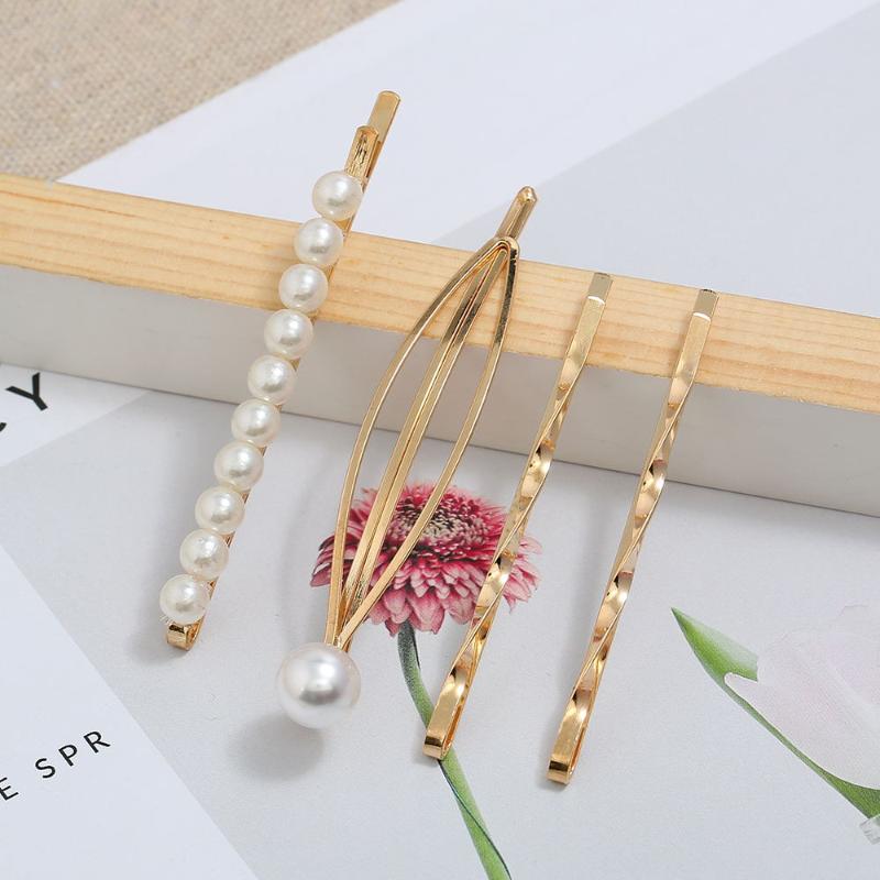 

Hair Clips & Barrettes Arrival 3Pcs/Set Pearl Metal Women Clip Bobby Pin Barrette Hairpin Accessories Beauty Styling Tools Jewelry, Golden;silver