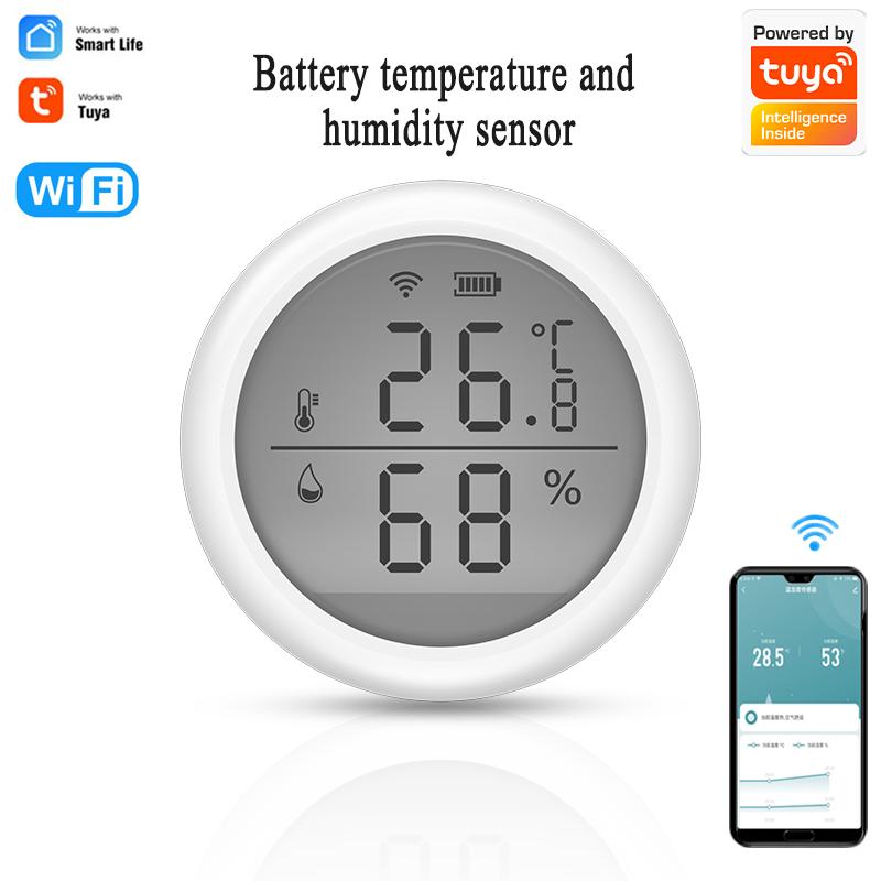 

Smart Home Control Tuya WiFi Temperature Sensor Humidity Detector Indoor Hygrometer Thermometer With LCD Display Support Alexa Google