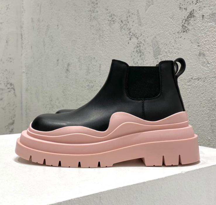 

women's boots TIRE Bottega Storm Leather high Boot Real leather shoes crystal outdoor martin chaussures de designer Platform, 19