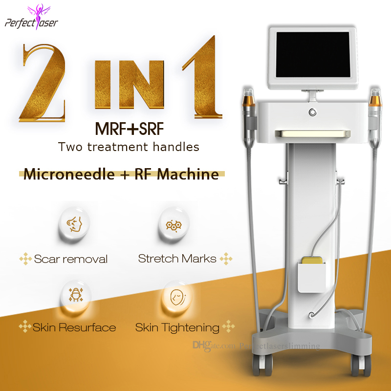 

Tixel fractional rf micro needle machine two handles with 4 kinds of tips automatic microneedle age spot laser removal Equipment 2 year warranty