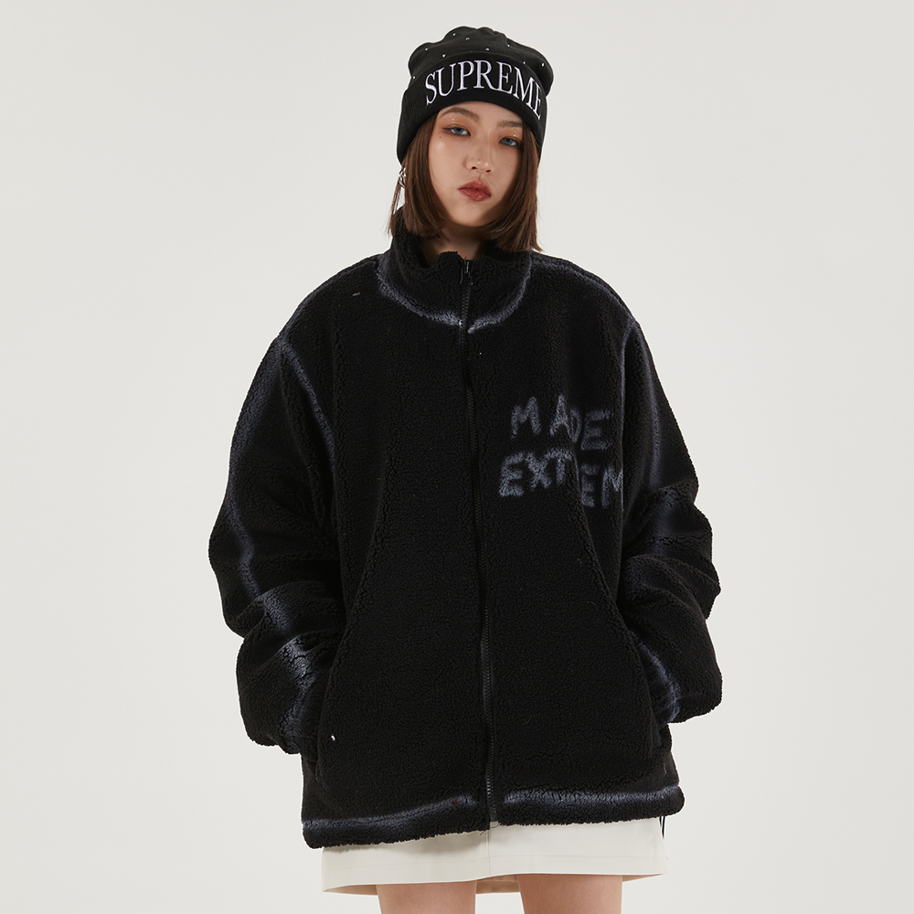 

2021 New Winter Women High Quality Lamb Jacket Thick Warm Plush Streetwear Fashion Print Loose Faux Fur Coat Female 52rr, Beige