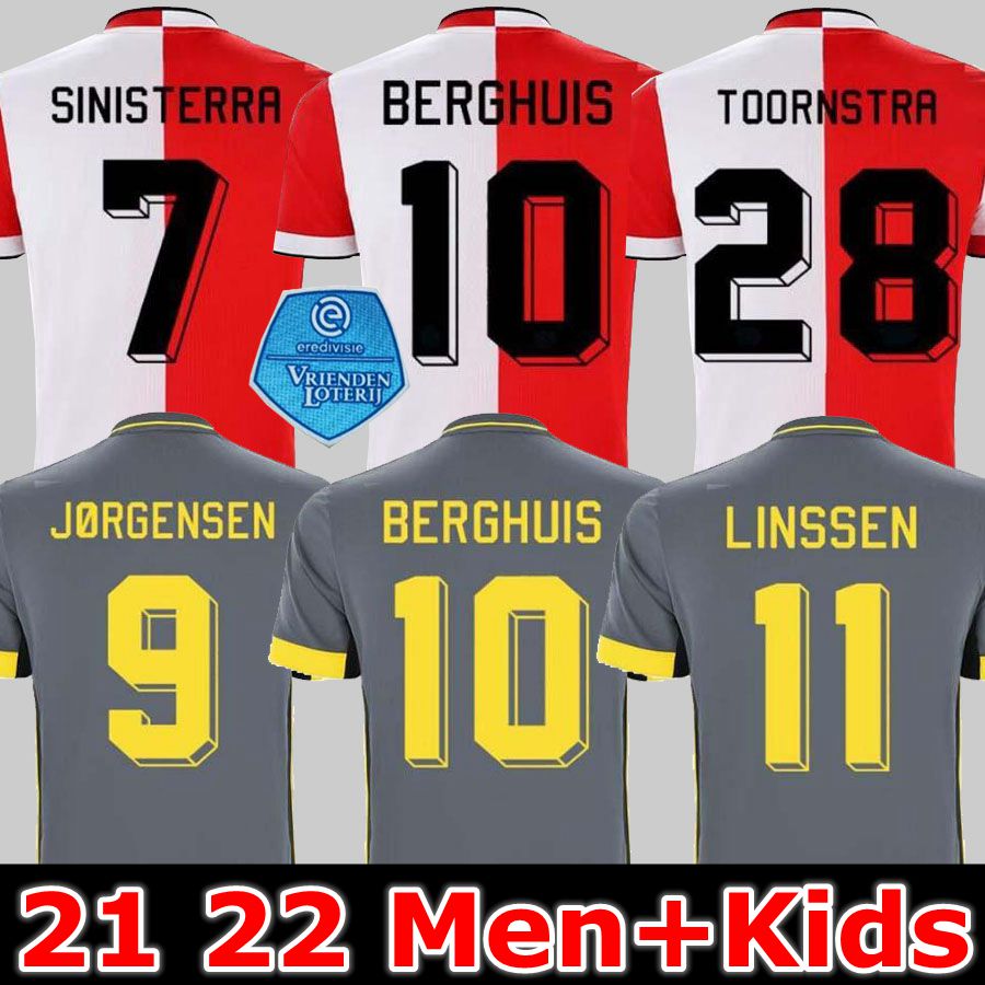 

21 22 Feyenoord V.PERSIE soccer jerseys HOME away green 2021 2022 special edition Full Support JORGENSEN BERGHUIS NARSINGH BOZENIK KOKCU TOO, Black;yellow