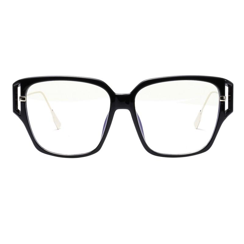 

Sunglasses Oversize Square Eyewear Fashion Style Glasses Semi Metal Retro Mirror Plastic Adult