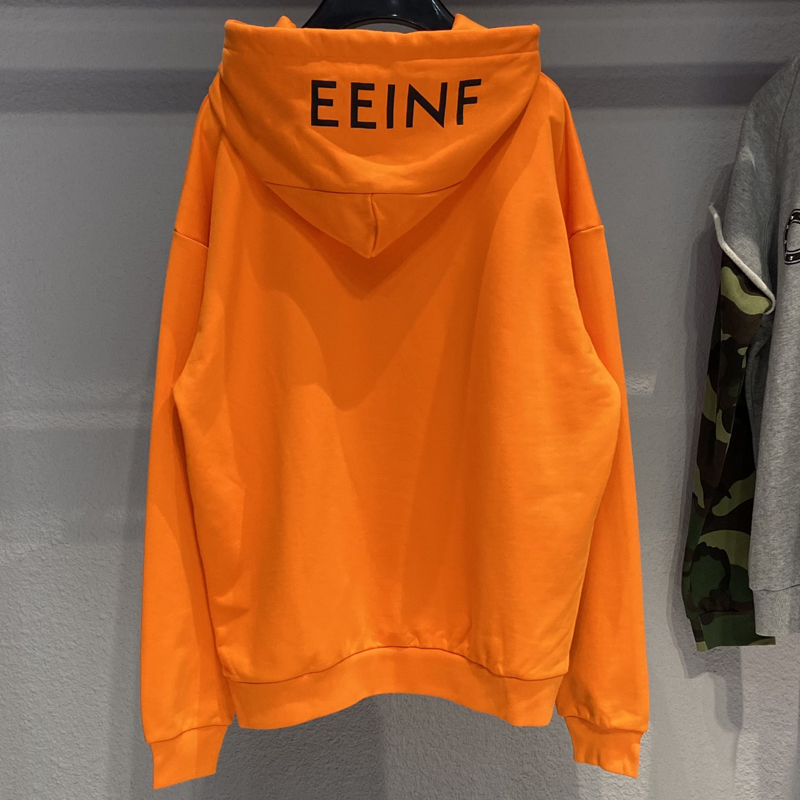 

21FW Europe USA Autumn Winter hood logo print hoodie casual high quality Men women streetwear Hooded sweatshirt, Black