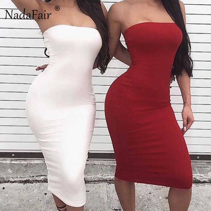 

FSDA Off Shoulder Sleeveless Bodycon Sexy Club Summer Dresses Women Strapless Backless Elegant Party Dress Y0603, Navy blue