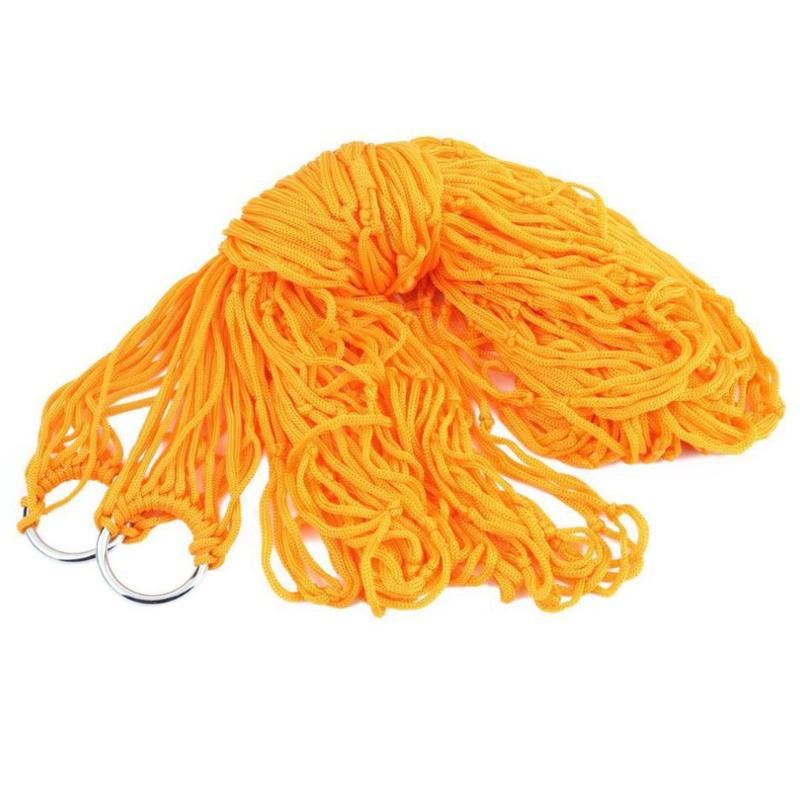 

Camp Furniture Summer Indoor Outdoor Swing Adult Children Thicken Nylon Fabric Hammock Mesh Net Hang Strong Rope For Travel Camping Beach