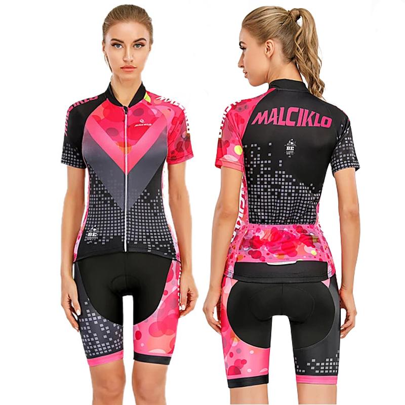 

Racing Sets 2022 Cycling Jersey Set Sport Outfit For Woman Clothing Road Bike Shirts Suits With Shorts 5D GEL PAD Bicycle MTB Wear Female, Black;blue