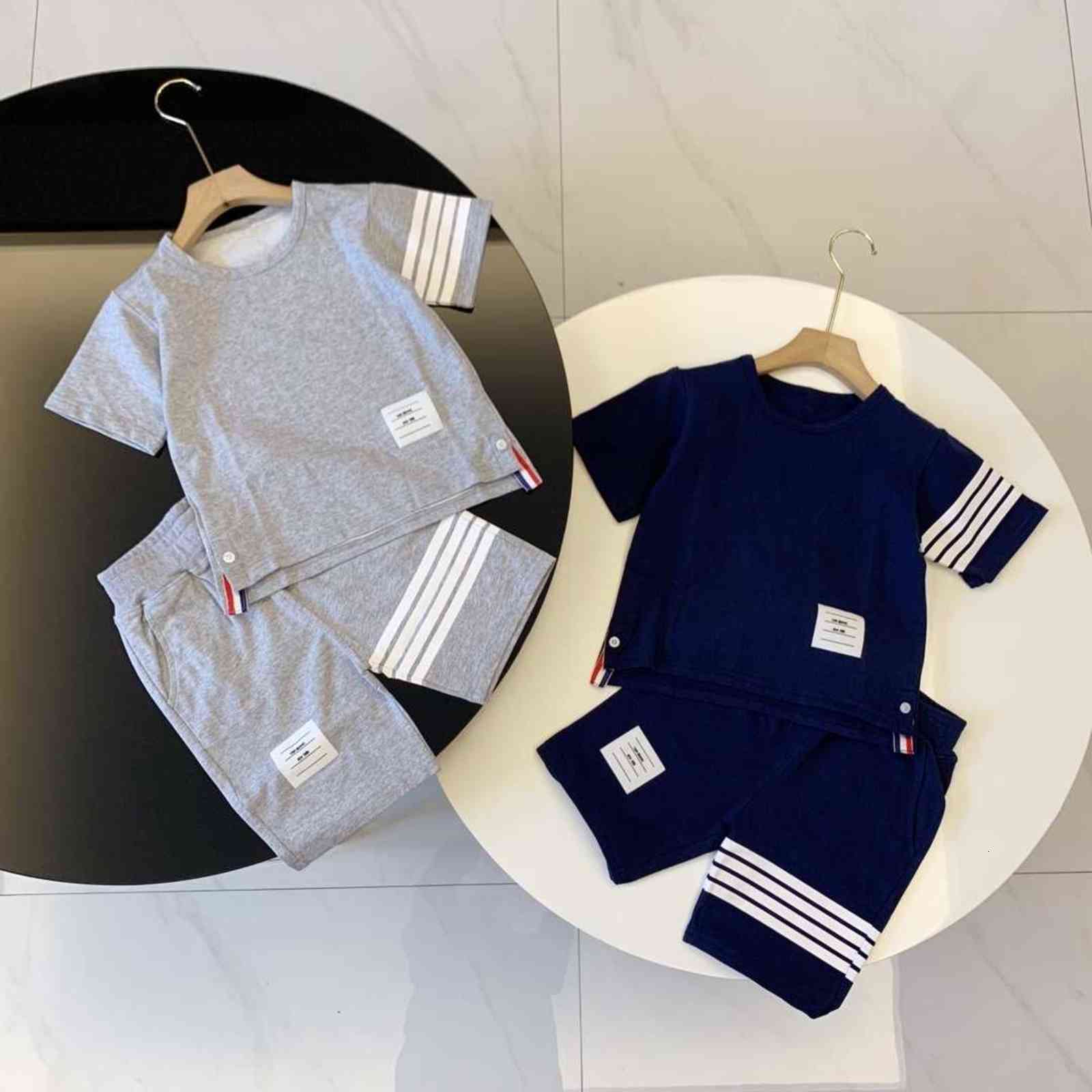 

ss summer kid set boy short sets Designers Clothes Kids cotton brand  T Shirt shorts two piece suit fashion childrens tracksuit