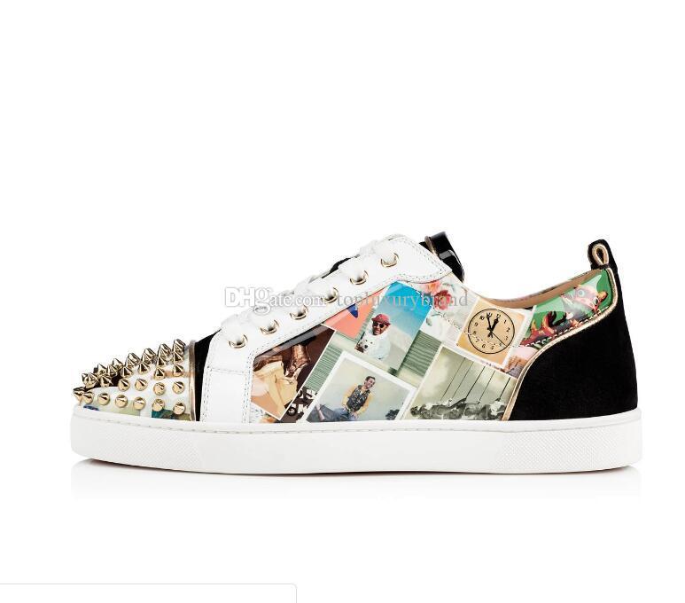 

Items Nice Quality Red Bottom Casual Shoes Sneakers Women Men Luxurious Collage Patent Leather covered pho bPZ Size 5 14 LOUBOUTIN CHRISTIAN