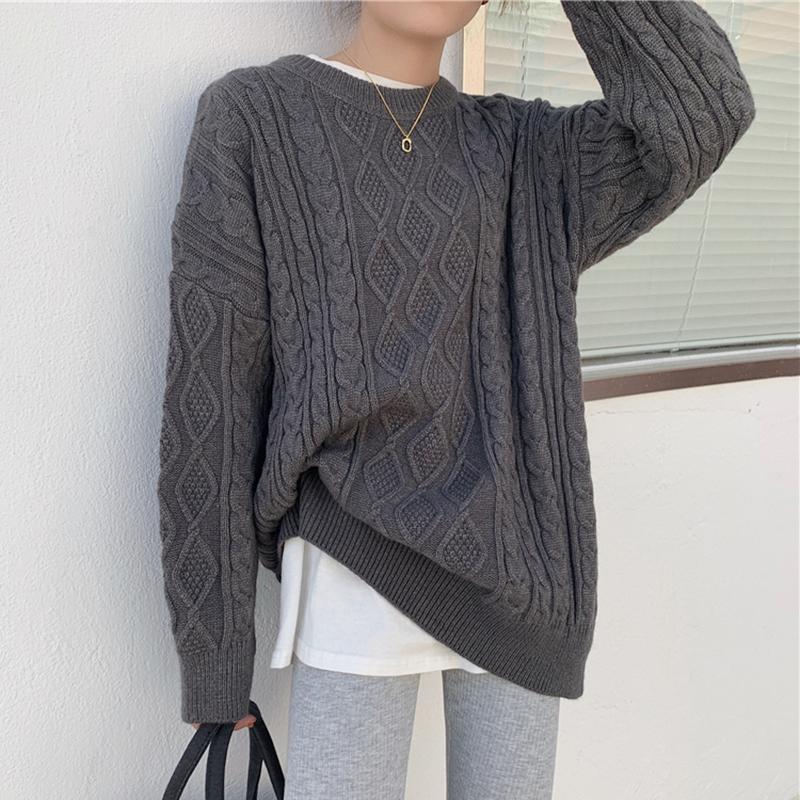 

Women's Sweaters AOSSVIAO Turtleneck Sweater Women Korean Style Oversized Knitted Pullovers Autumn Winter Casual Loose Solid Jumpers 2022, White;black