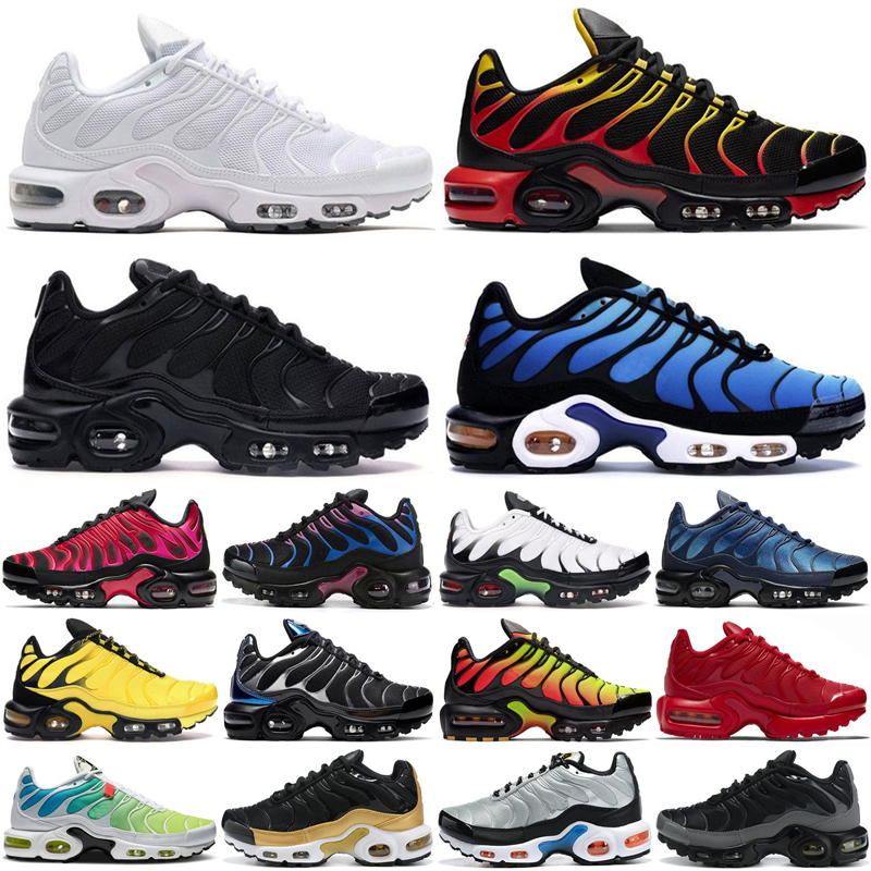 

2021 Plus Tn Ultra Se Men Running Shoes Triple Black White Hyper Blue Outdoor Breathable Casual Sports Trainers Mens Designer Sneakers 36-45, P1