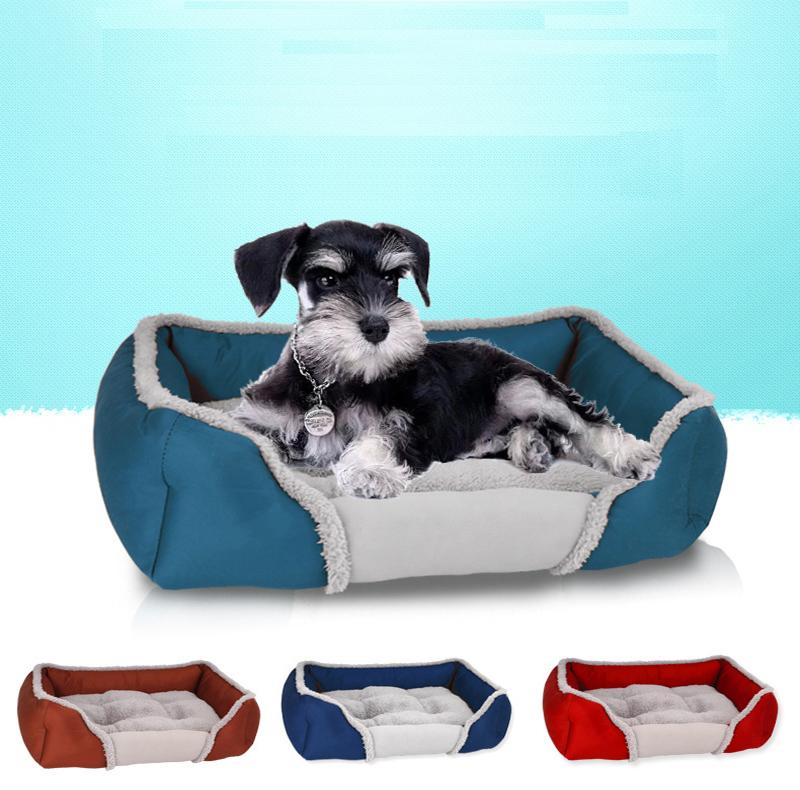 

Dog Bed Mat Kennel Puppy Warm Bed Plush Cozy Nest For Small Medium Large Dog House Pad 4 Seasons Pet Supplies Drop Shipping, Brown