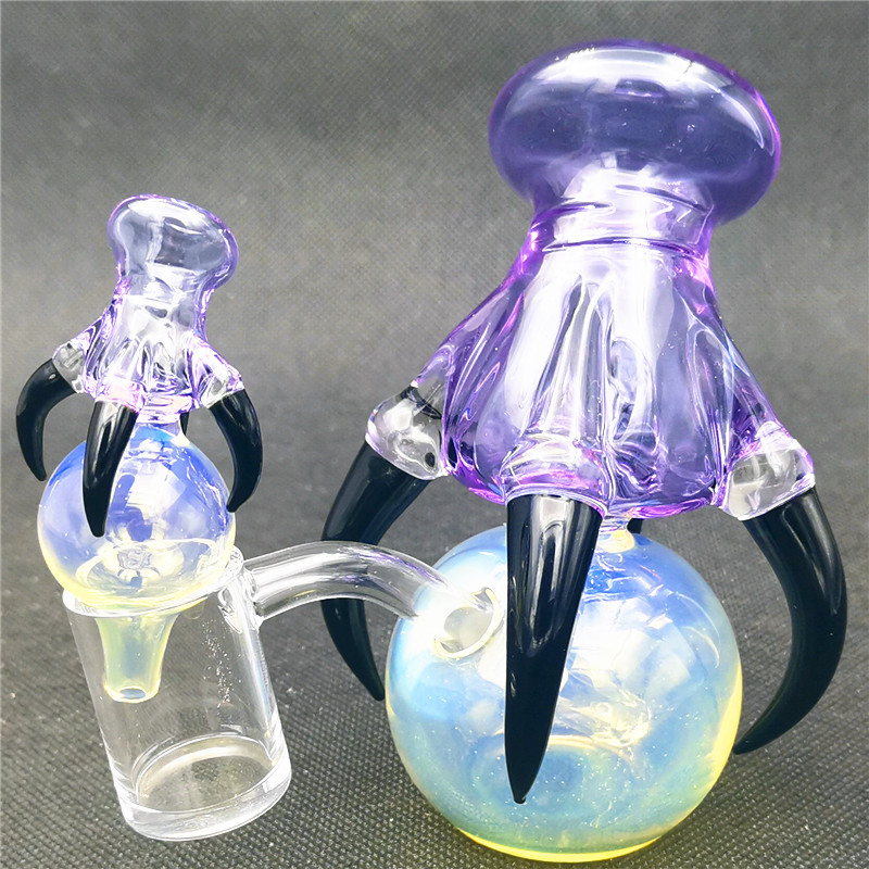 

Glass Dragon Claw Orb Pearl Bong With 10mm 45° Female Joint Purple Hand Glass Water Bongs Water Pipes Oil Rig Bubblers