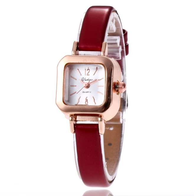 

Retro Fashion Womens Students Watches Quartz Watch Multicolour Leather Strap Temperament Girls Wristwatches, No send watch for shipping