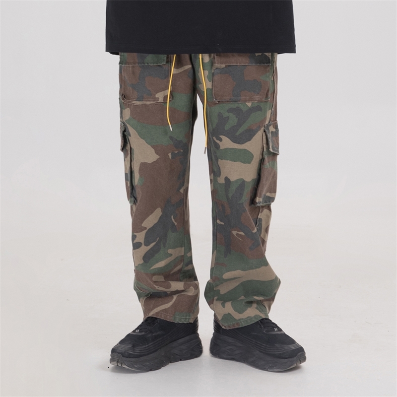 

2021 New Bieber Women Camouflage Joggers Sweatpant Streetwear Fashion Hip Hop Black Boyfriend Jeans Vintage Pants Oversized Trousers 24lv