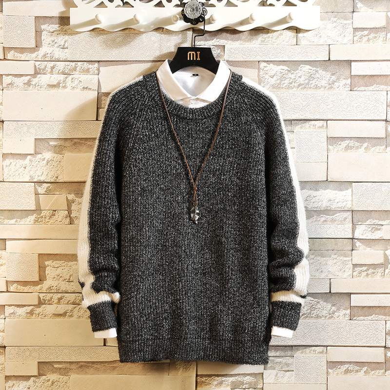

2021 New Sweaters Men's Black Long Sleeves Autumn Winter Knitted O-neck Plus Oversize 5xl Bgd9, Jm19205 4