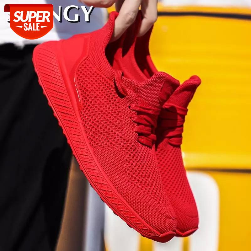 

Mesh Men's Shoes Casual 2020 Spring Autumn Sports Shoes Men Breathable Lace-up Long Tube Outdoor Running Tennis #st2Y