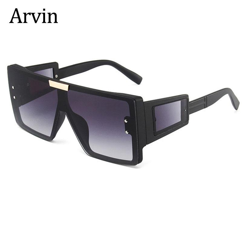 

Sunglasses Oversized Flat Top Square Fashion Big Frame Ladies Granient Shades UV400