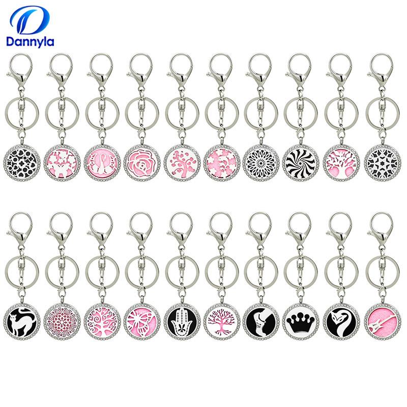 

Keychains Wholesale And Retail 30mm Crystal Stainless Steel Lobster Buckle Locket Keychain AB161-180-Y02